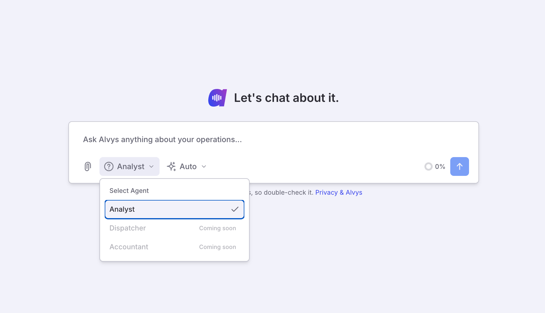 Selecting an agent from the Analyst dropdown.