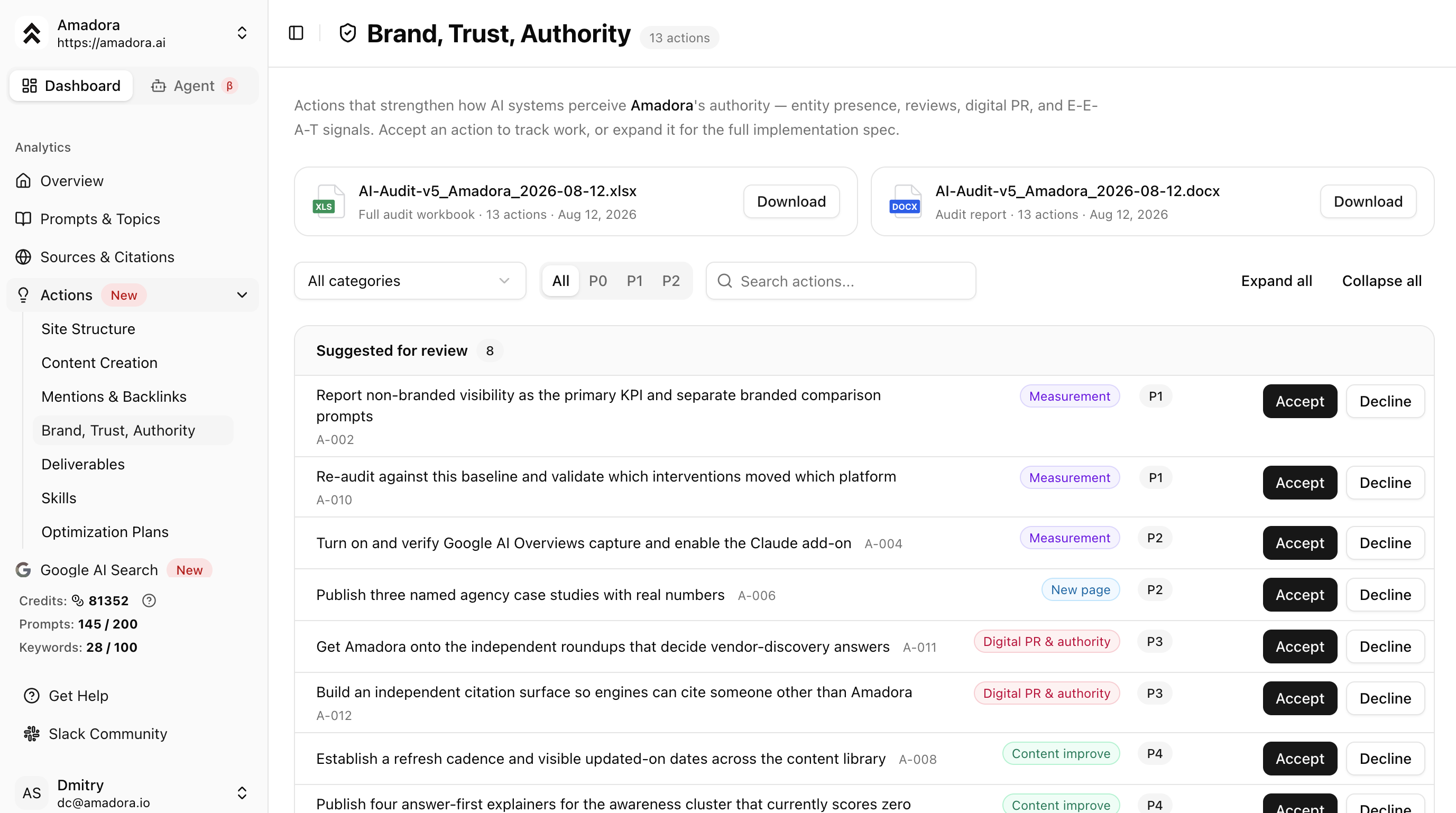 AI Visibility Audit Action Plan