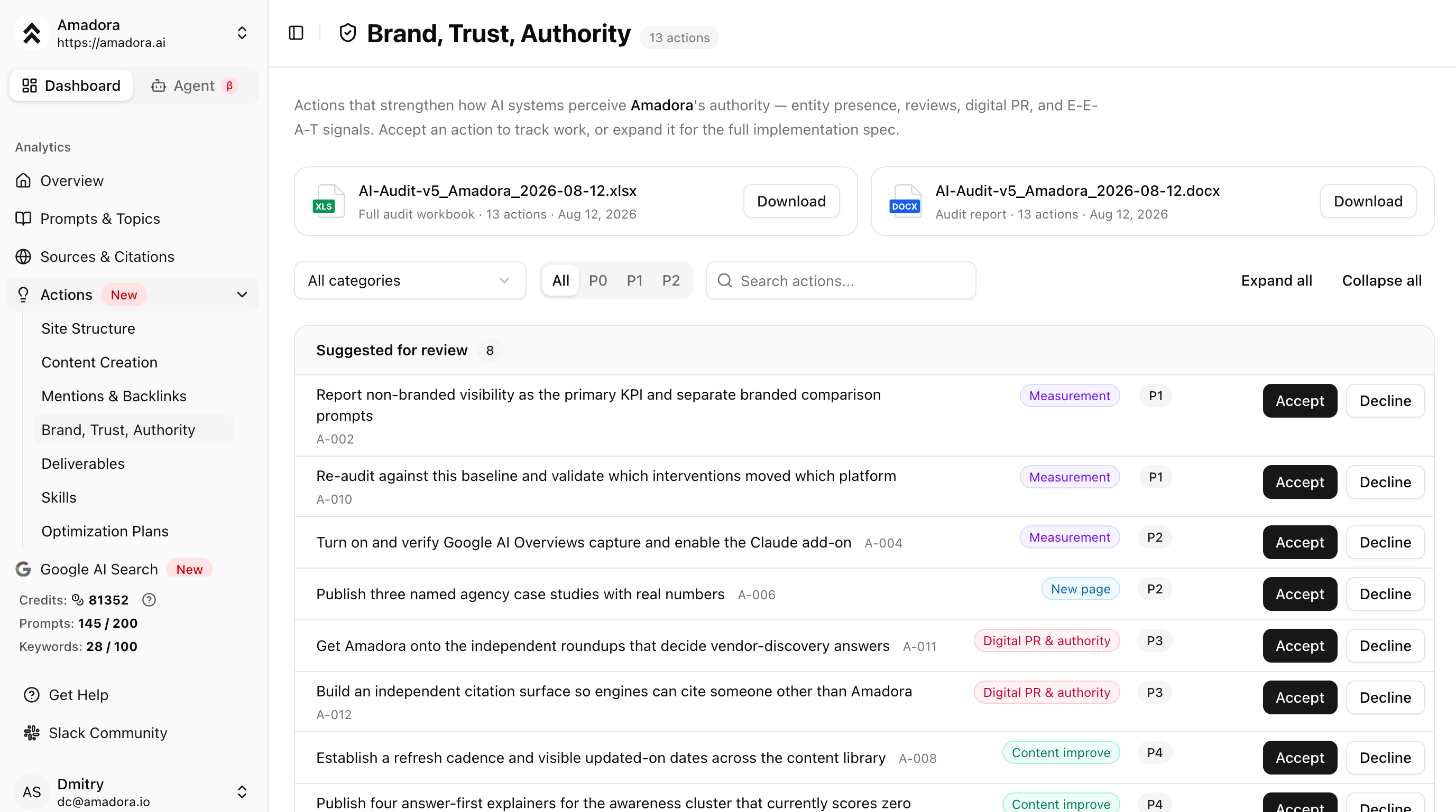 AI Visibility Audit Action Plan