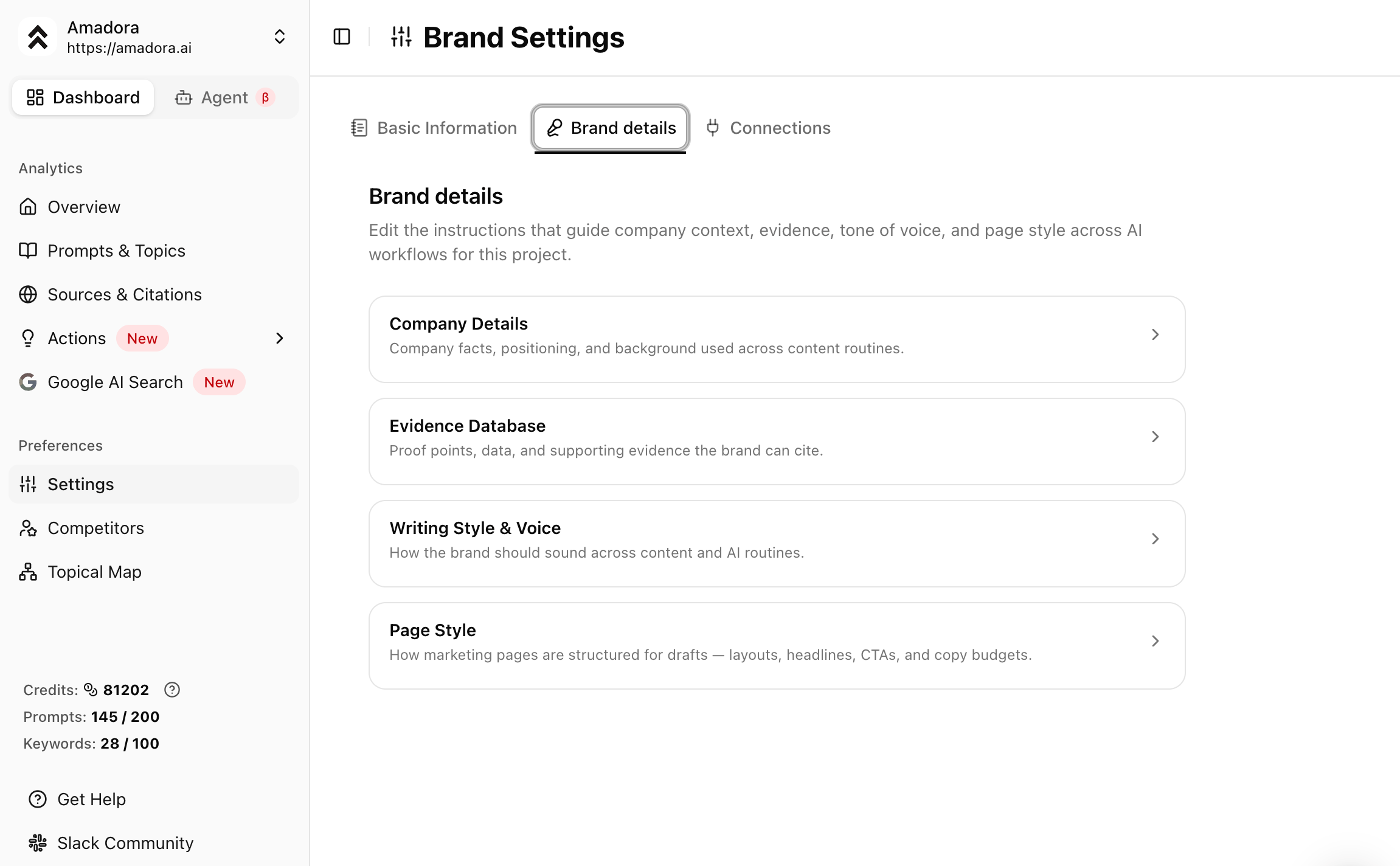 Brand Details Settings 1