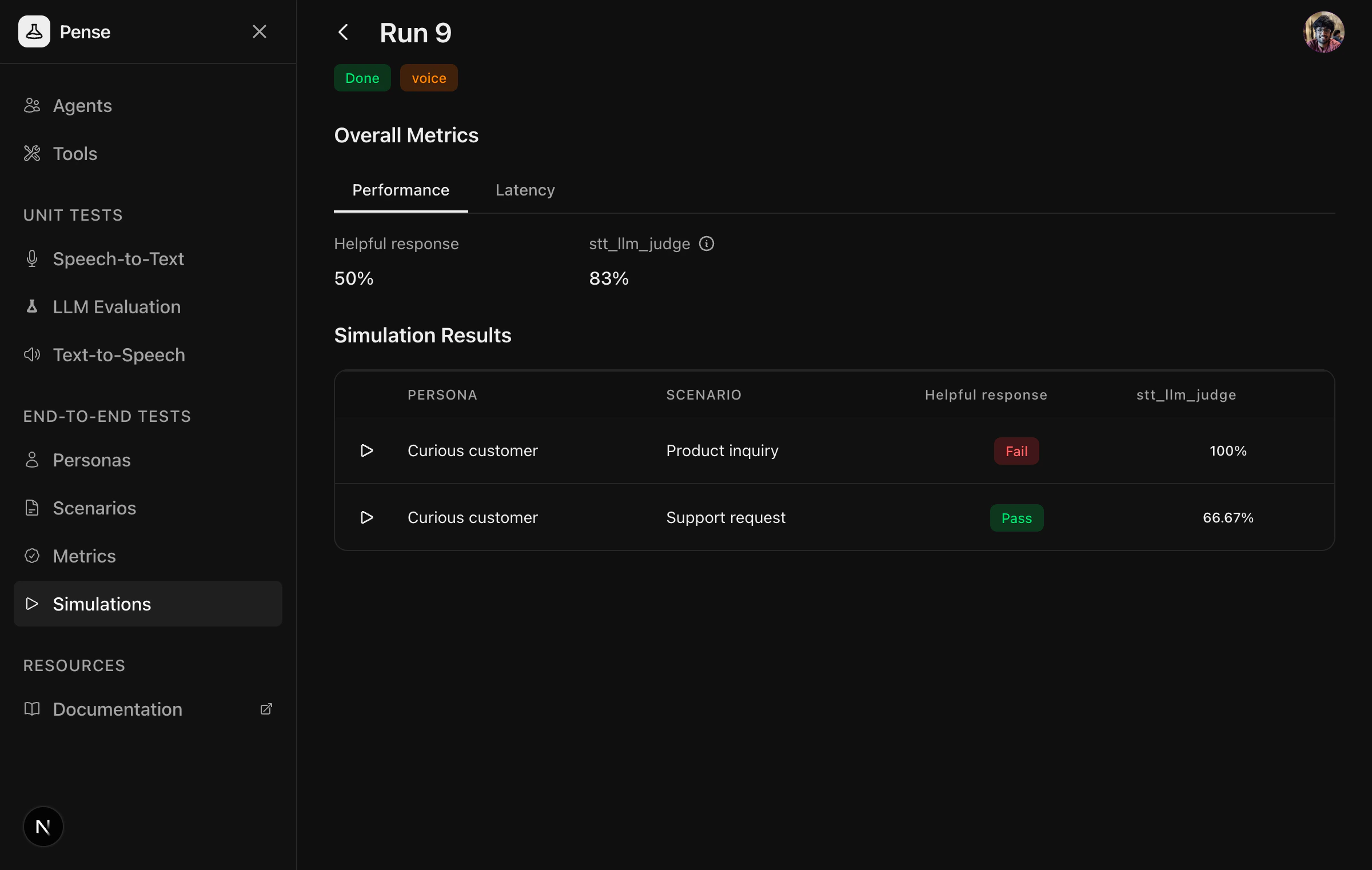 Voice Simulation Results