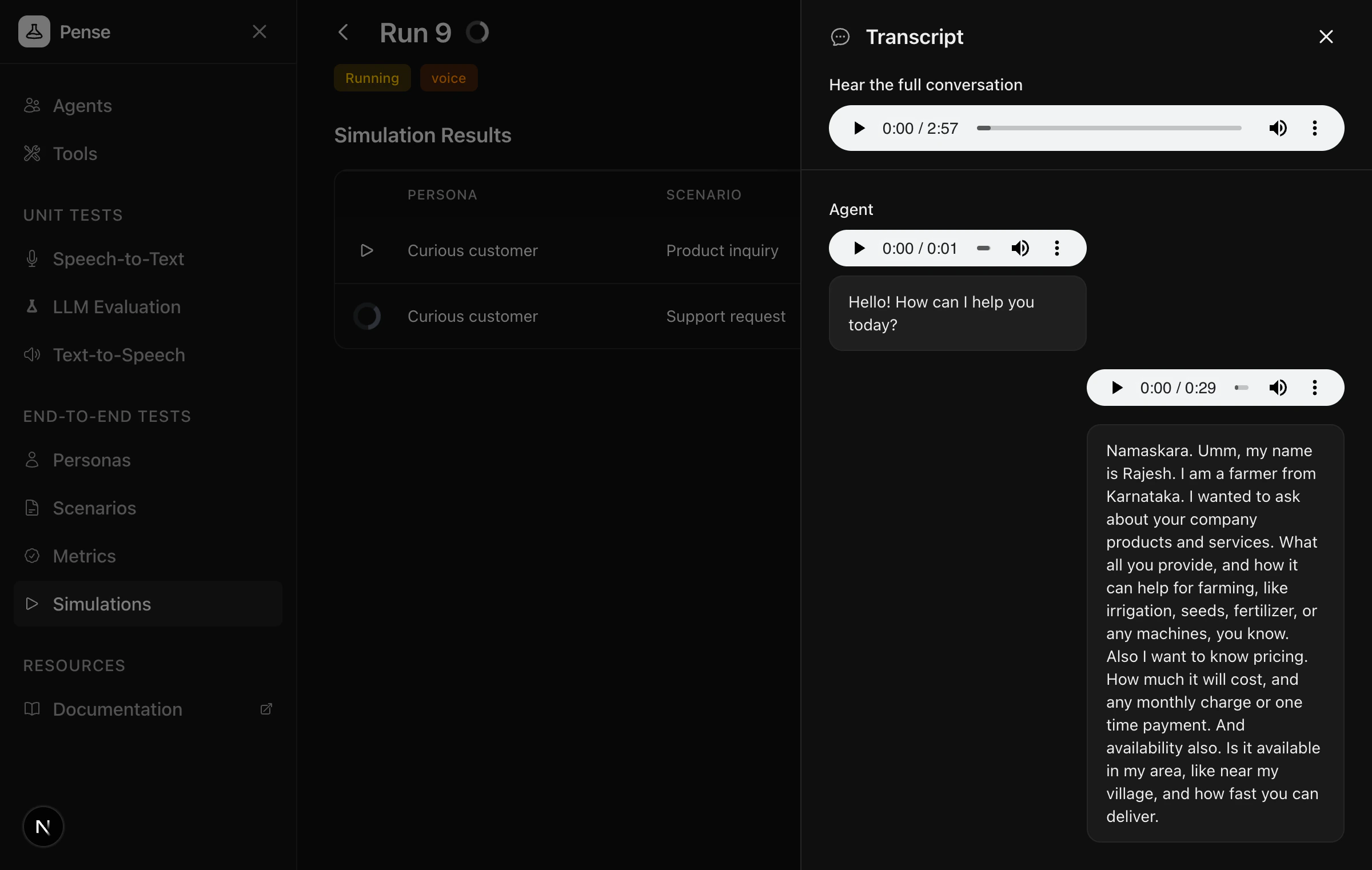 Voice Transcript with Audio