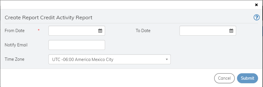 Reports 2.0 - Create Credit Activity Report