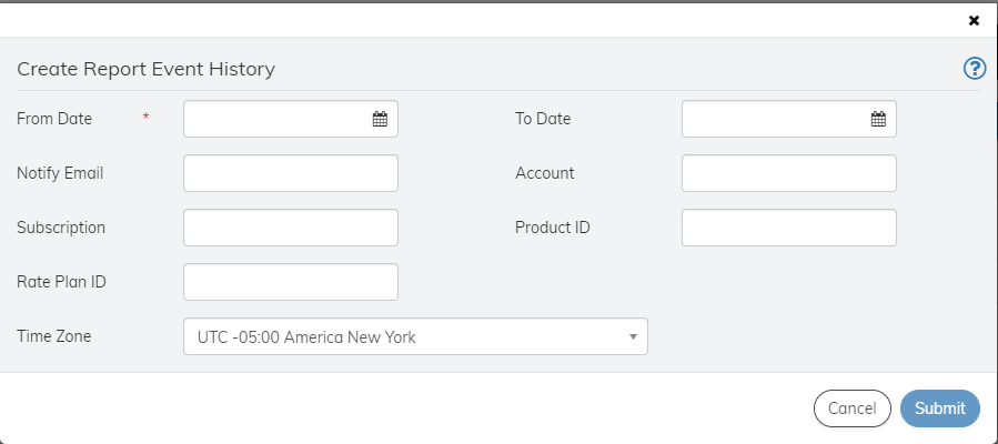 Reports 2.0 - Create Event History Report