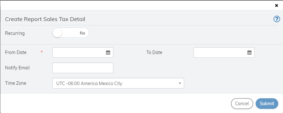 Reports 2.0 - Create Sales Tax Detail Report