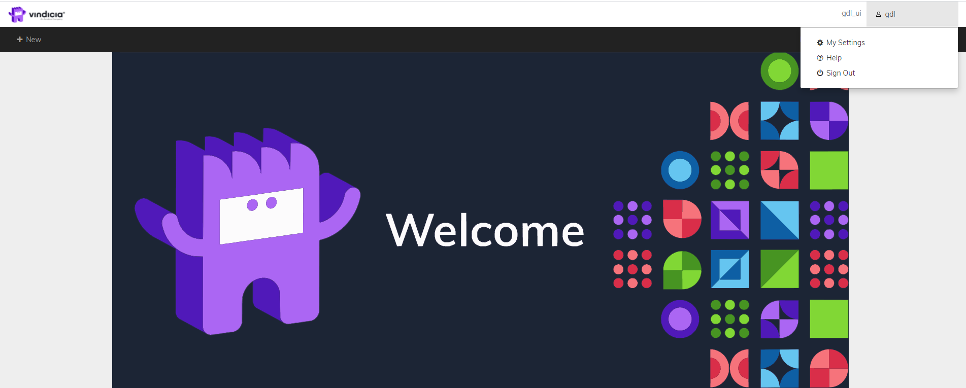 Portal 2.0 Welcome screen and help icon