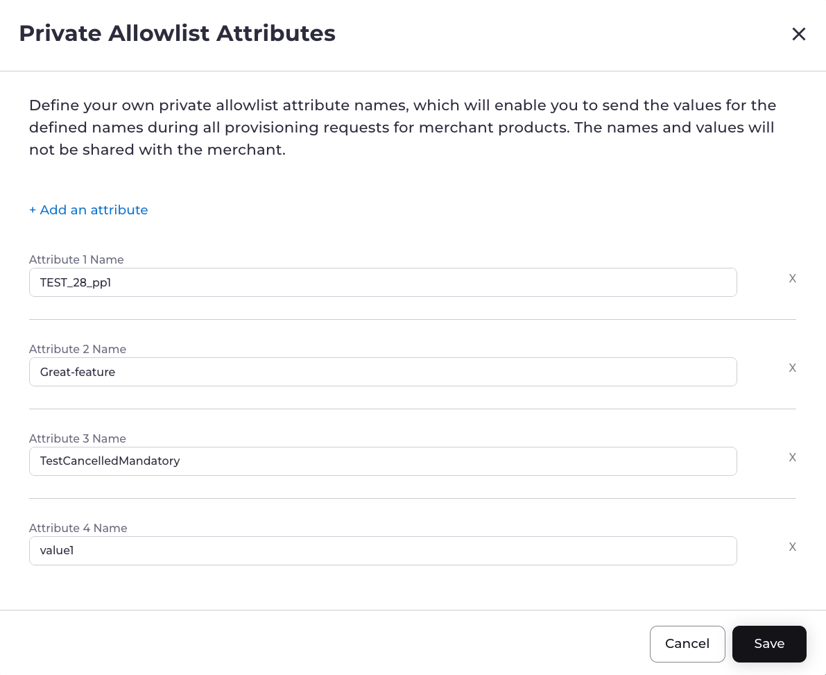 Private Allowlist Attributes