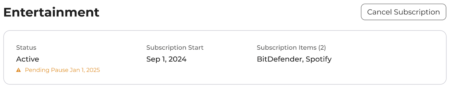 Active Subscription