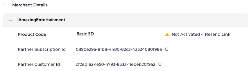 Not Activated - Resend Link Option