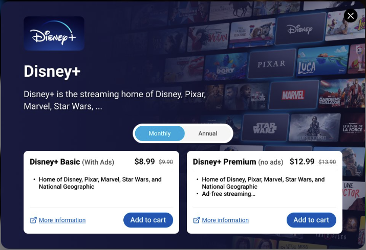 Purchase modal