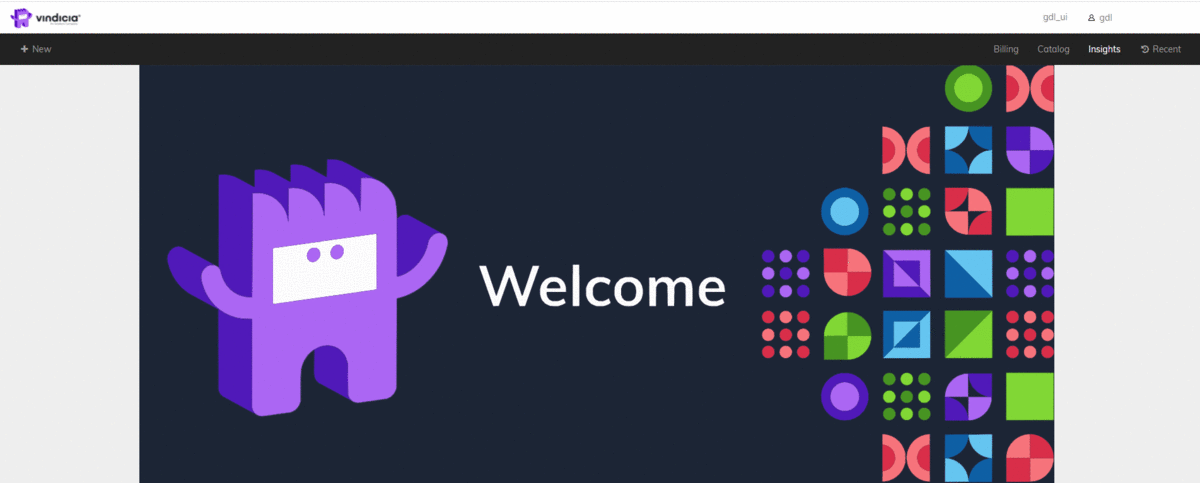 Portal Menu Options Displayed