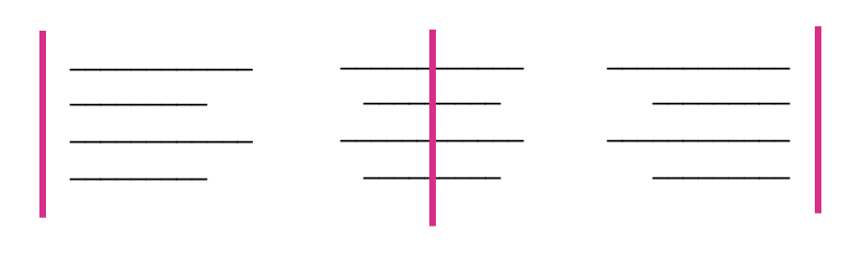 Horizontal Alignment Options