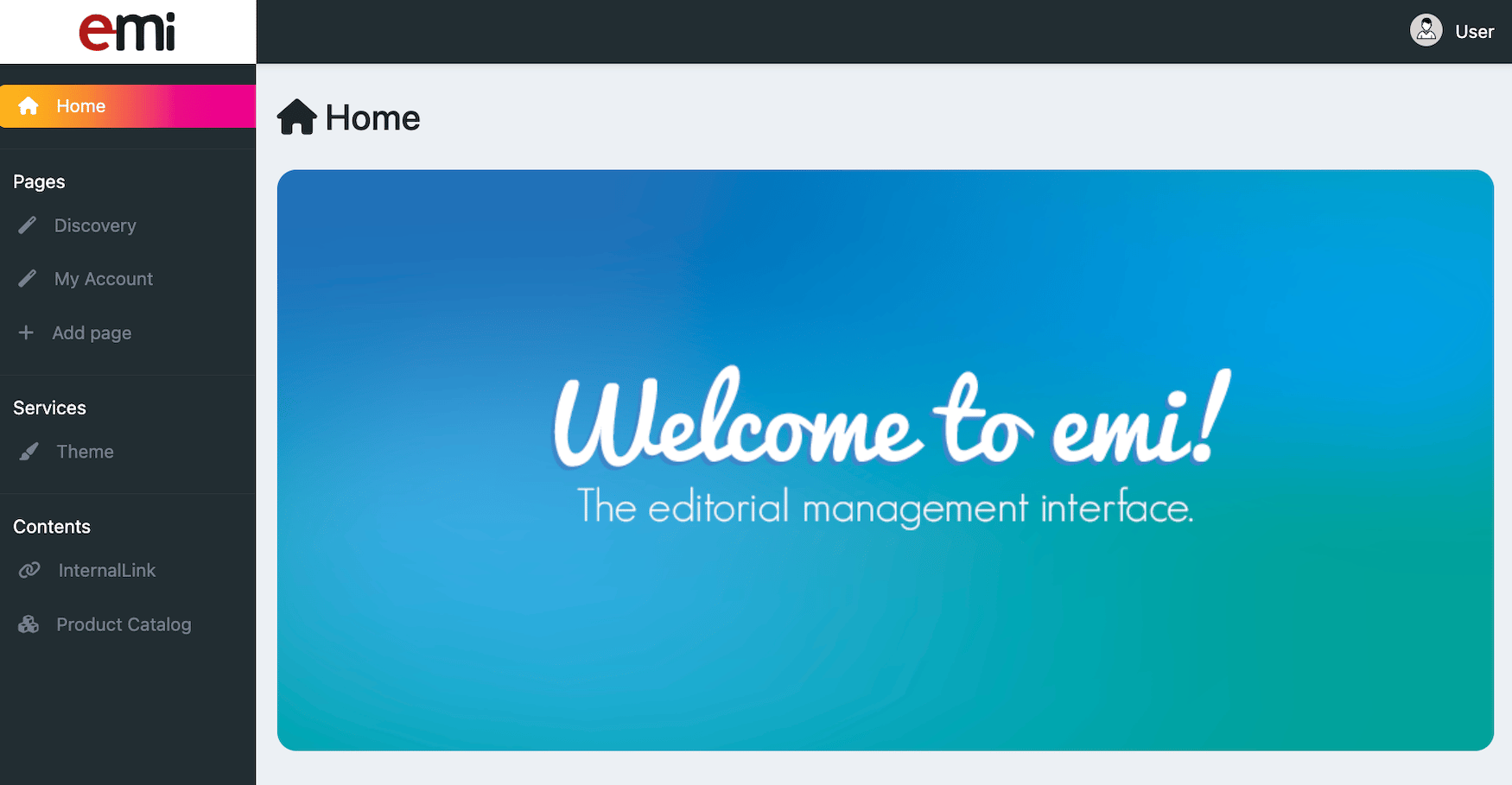 EMI main page