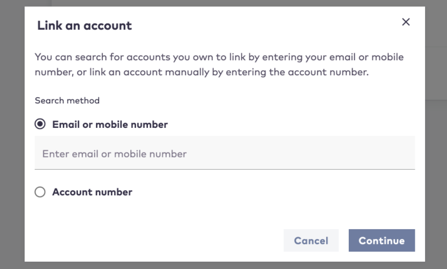 Linking an external merchant account to User ID