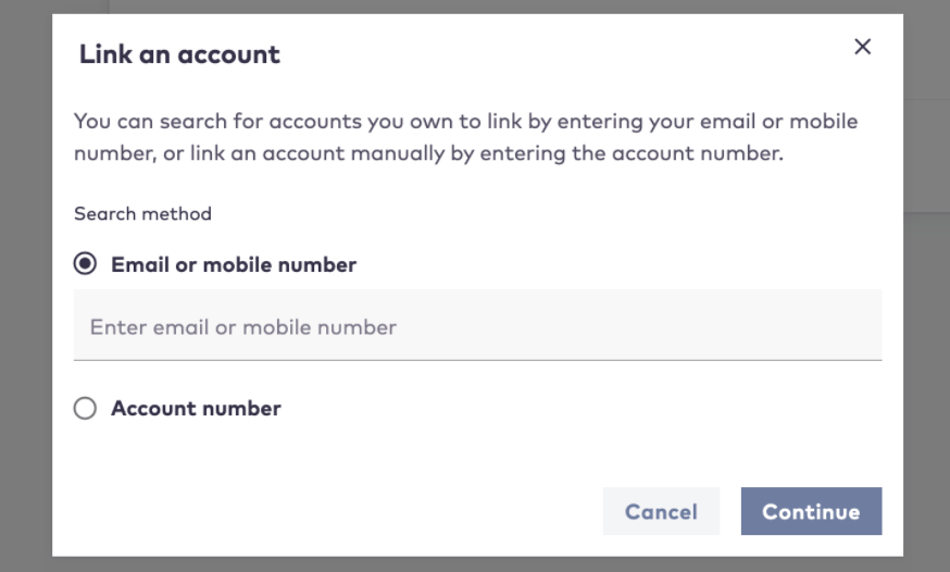 Linking an external merchant account to User ID