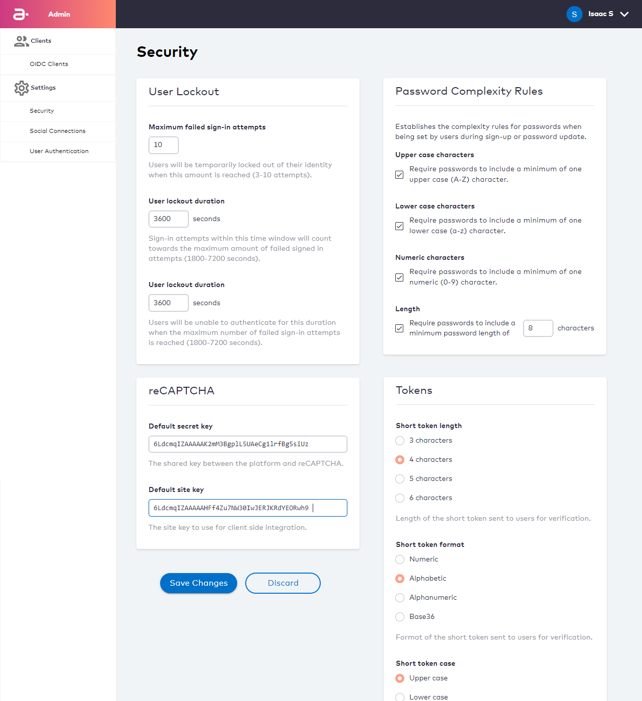 Security Settings