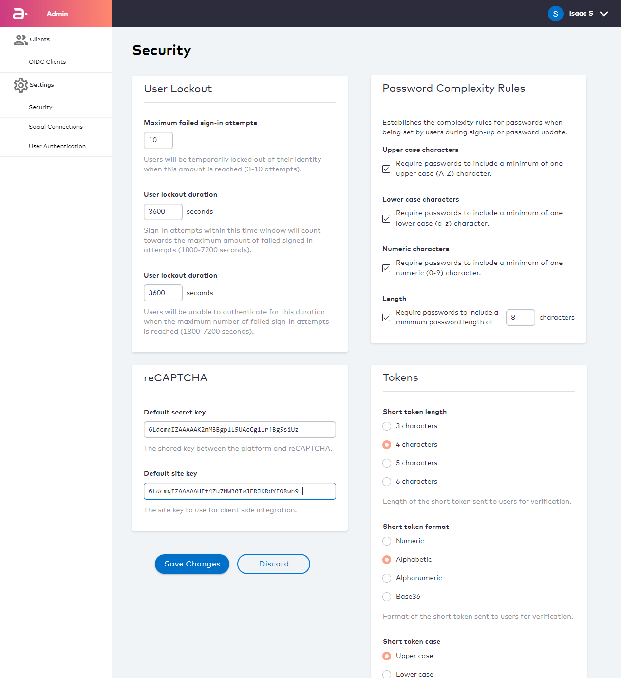 Security Settings
