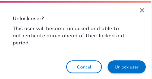 Care console Unlock user Notification