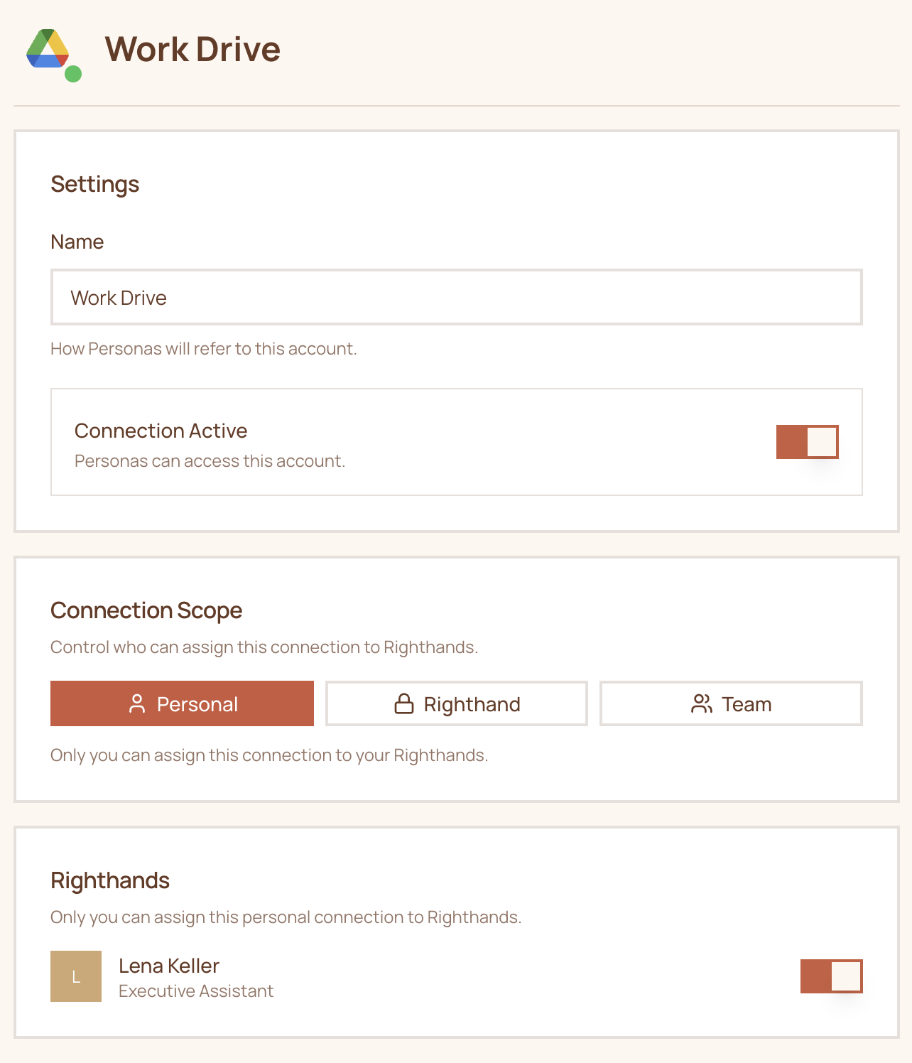 Configuring connection permissions