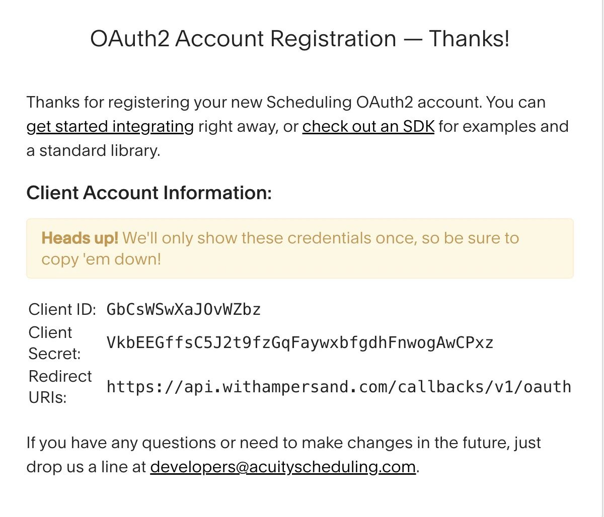 Acuity Scheduling App Creation