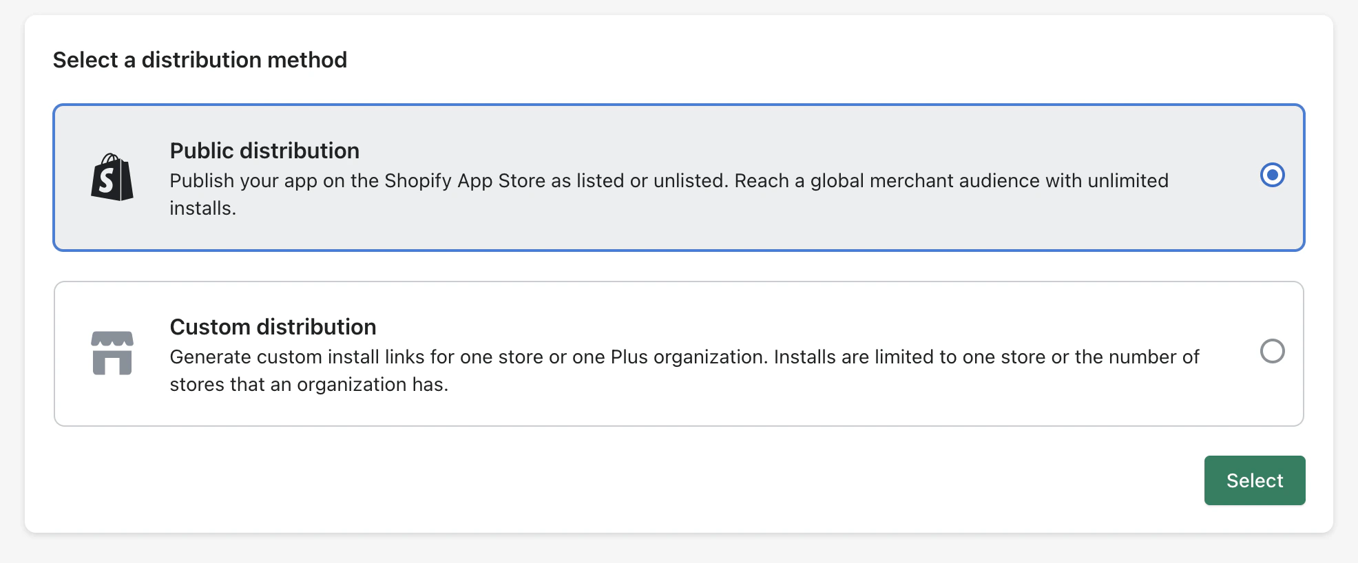 Select Public distribution