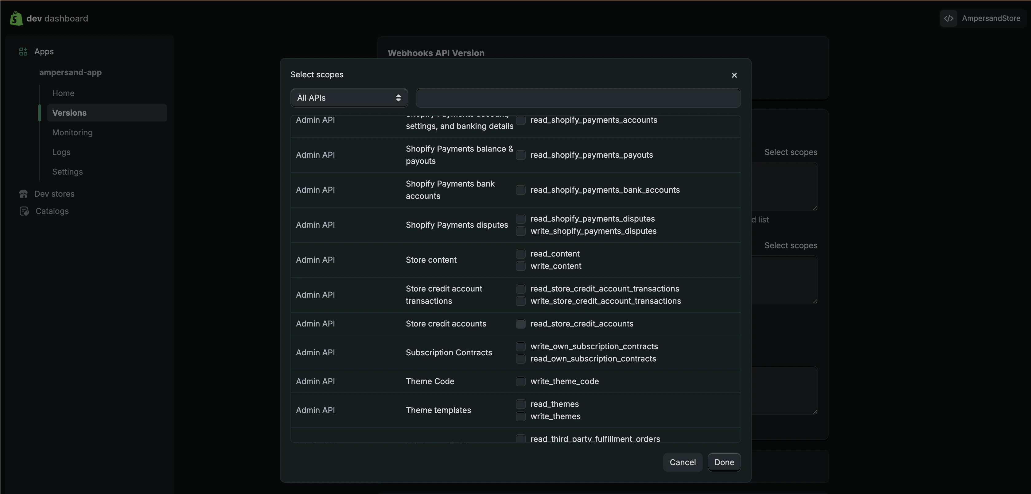 Shopify Partners dashboard (Apps)