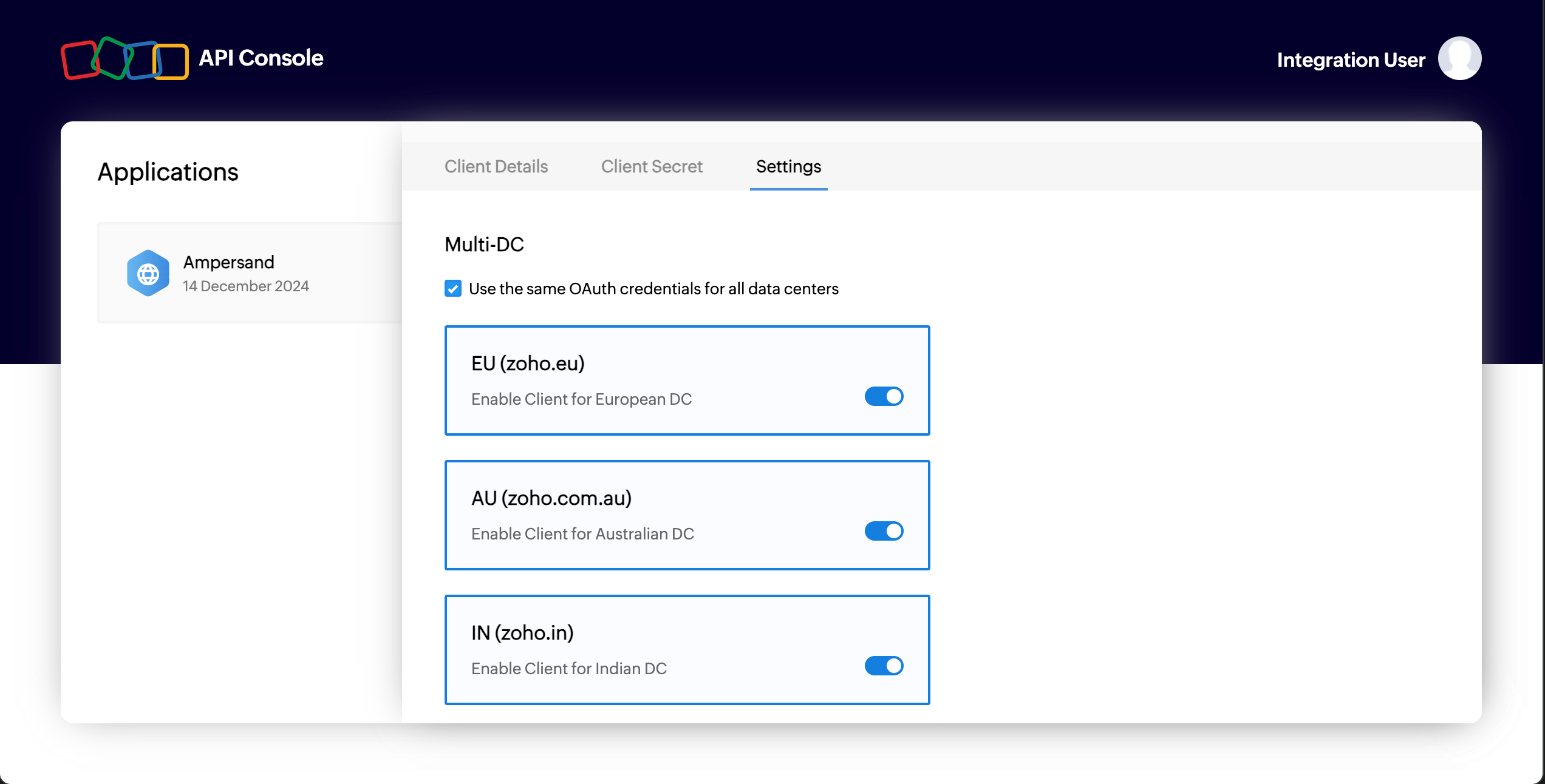 Toggle regions