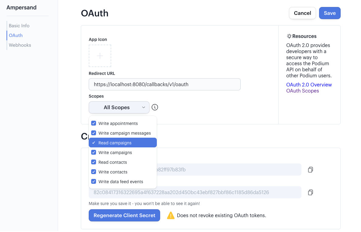 Ampersand Project Selection
