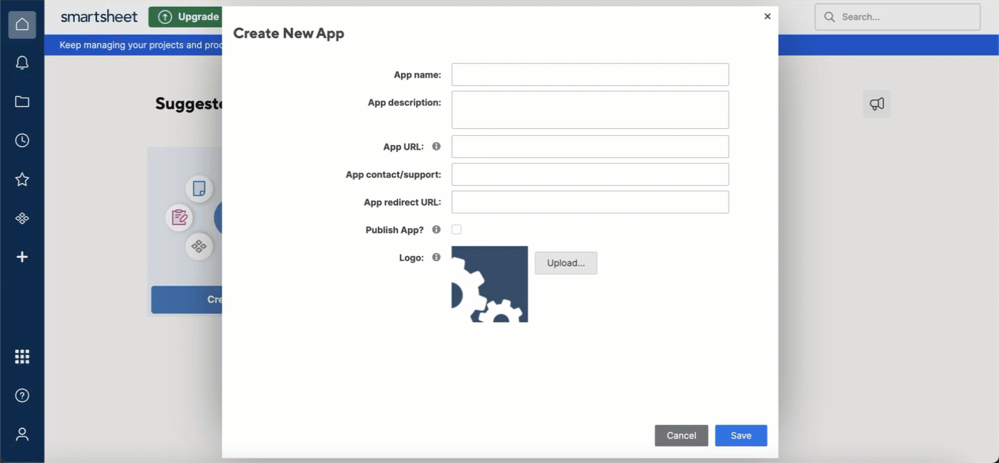 Smartsheet App Creation