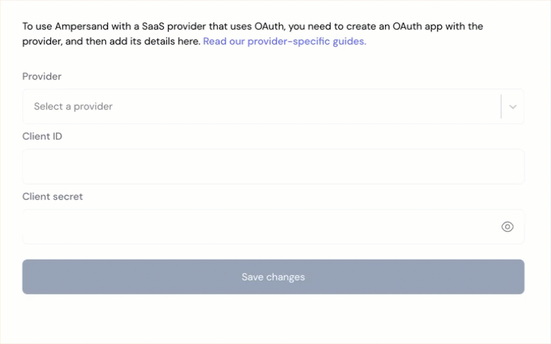 Ampersand Project Selection