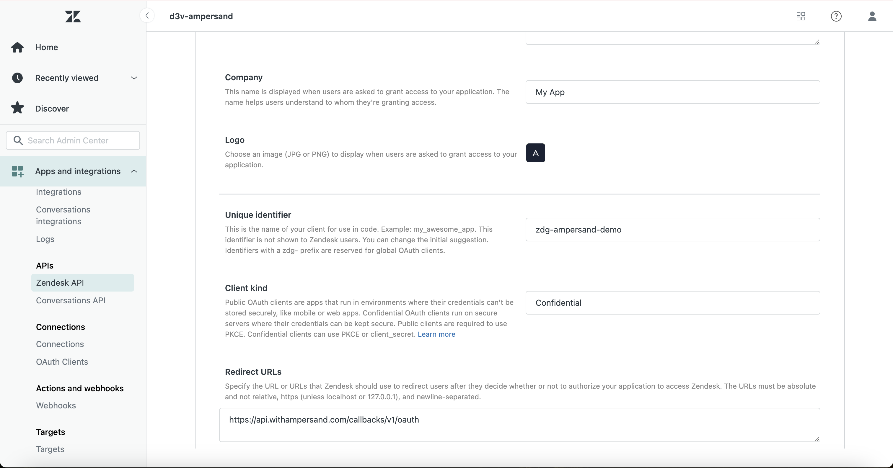 Zendesk App Set Up