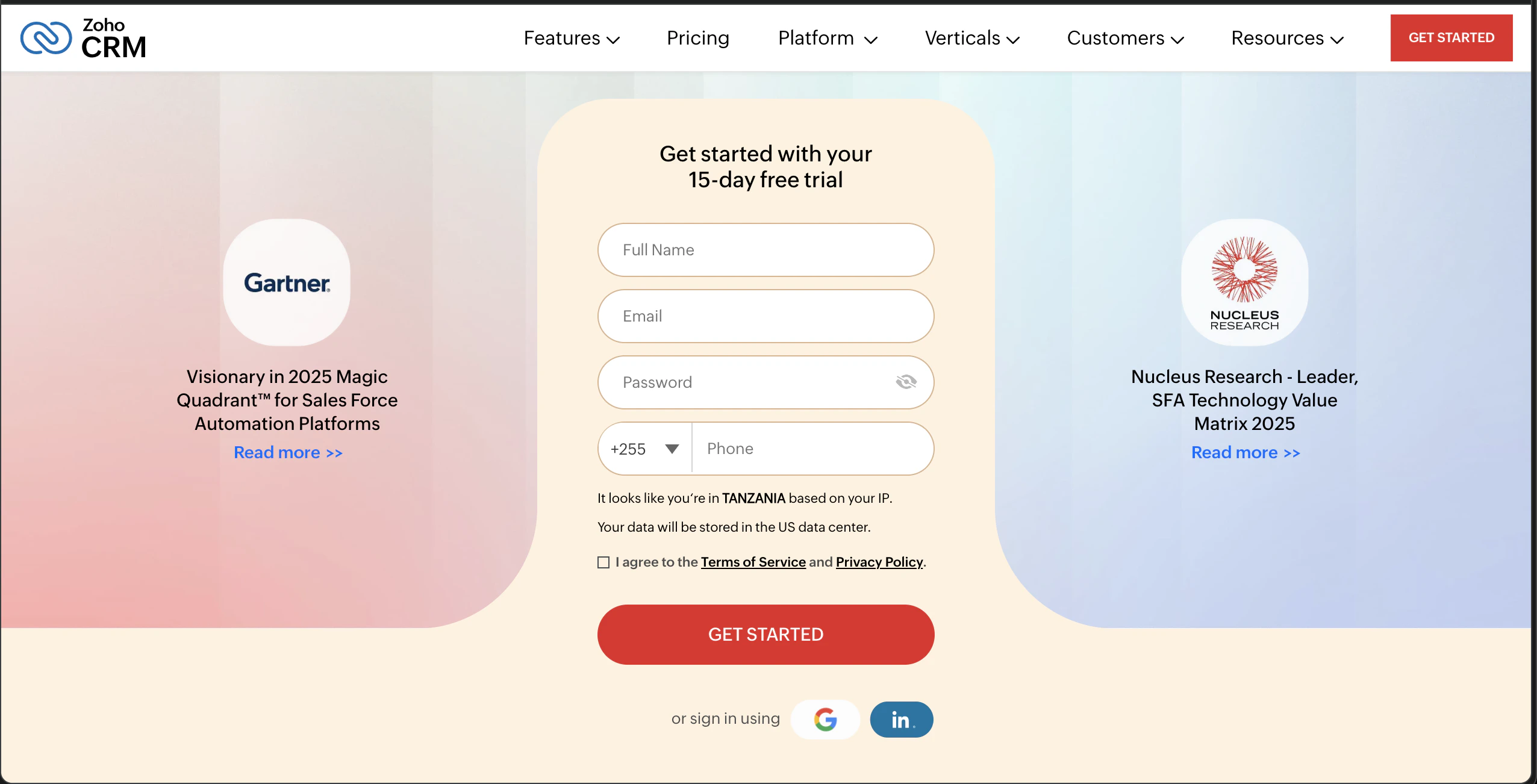 Activating ZohoCRM