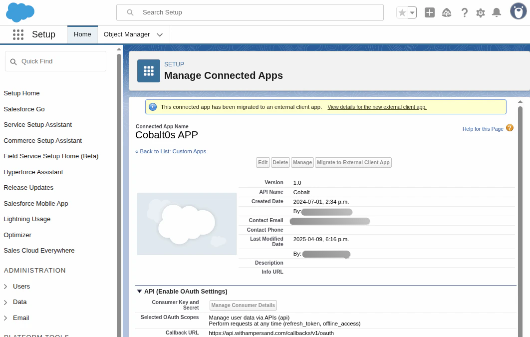 Migrate connected app 5