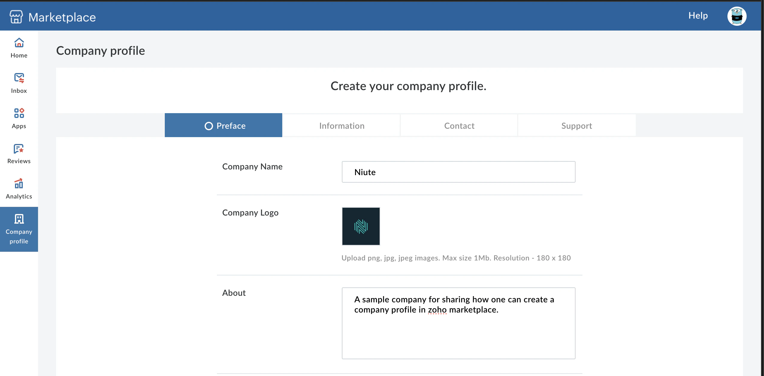 Zoho marketplace