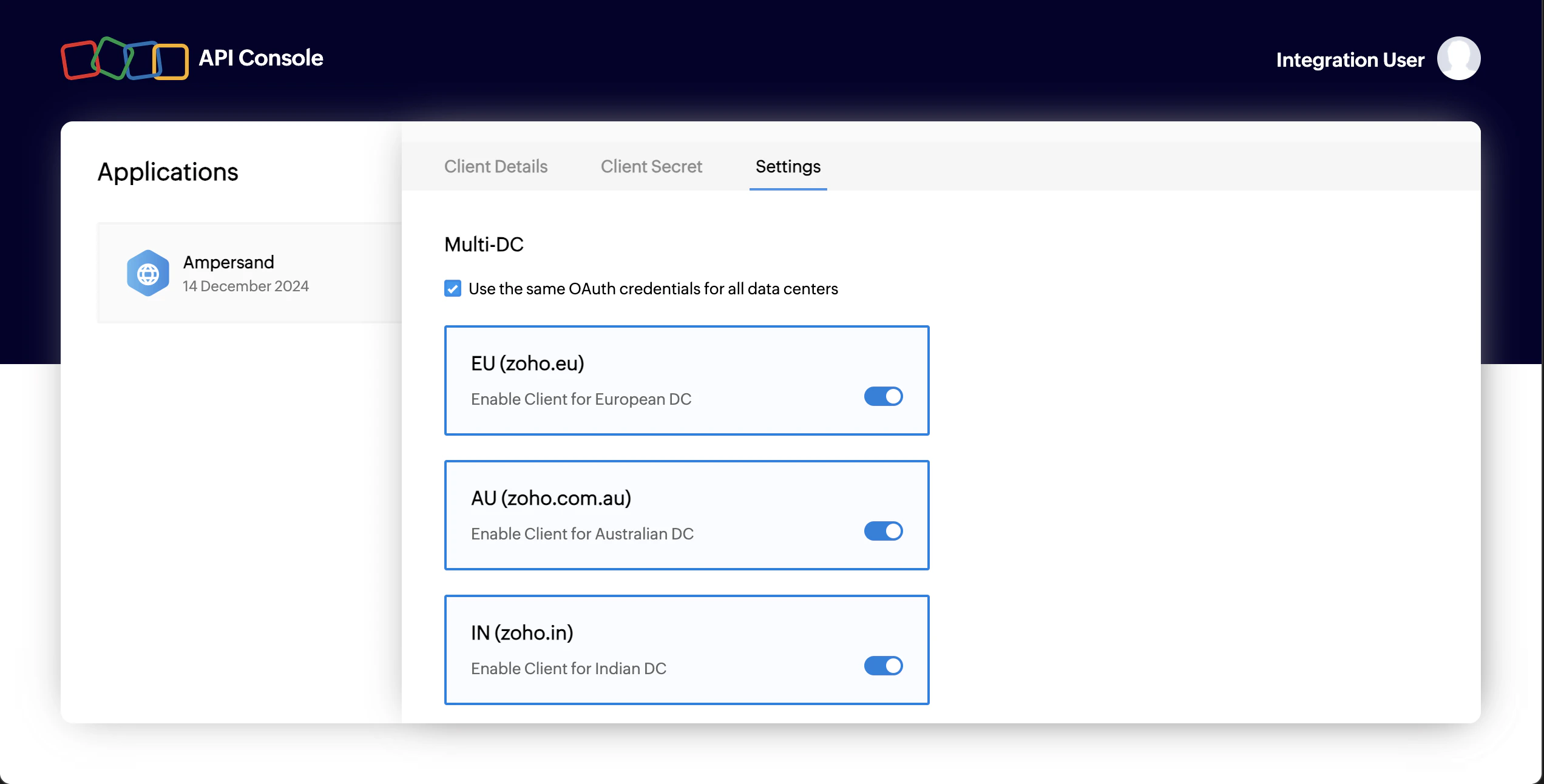 Toggle regions