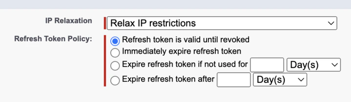 Refresh Token Settings