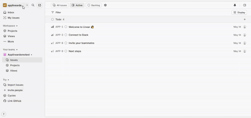 Linear OAuth Creation
