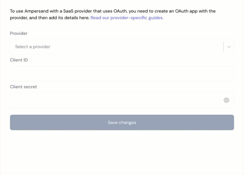 Ampersand Project Selection