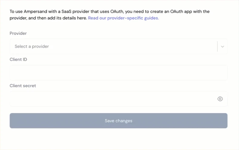 Ampersand Project Selection