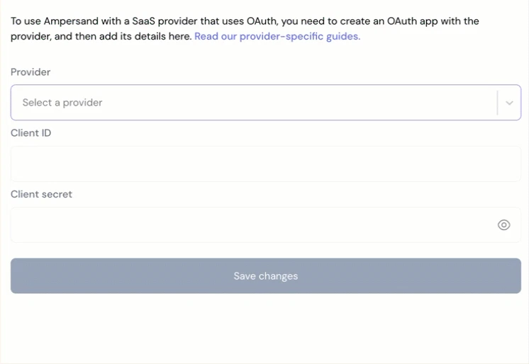 Ampersand Project Selection