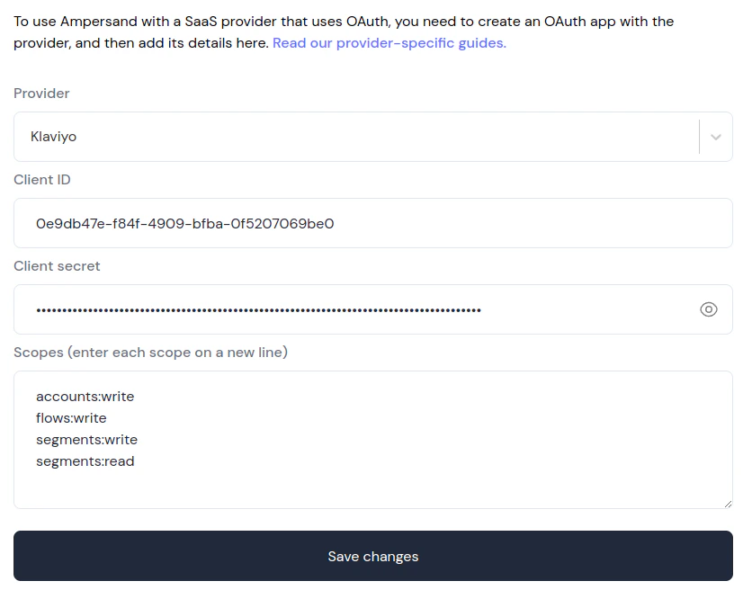 Ampersand Project Selection