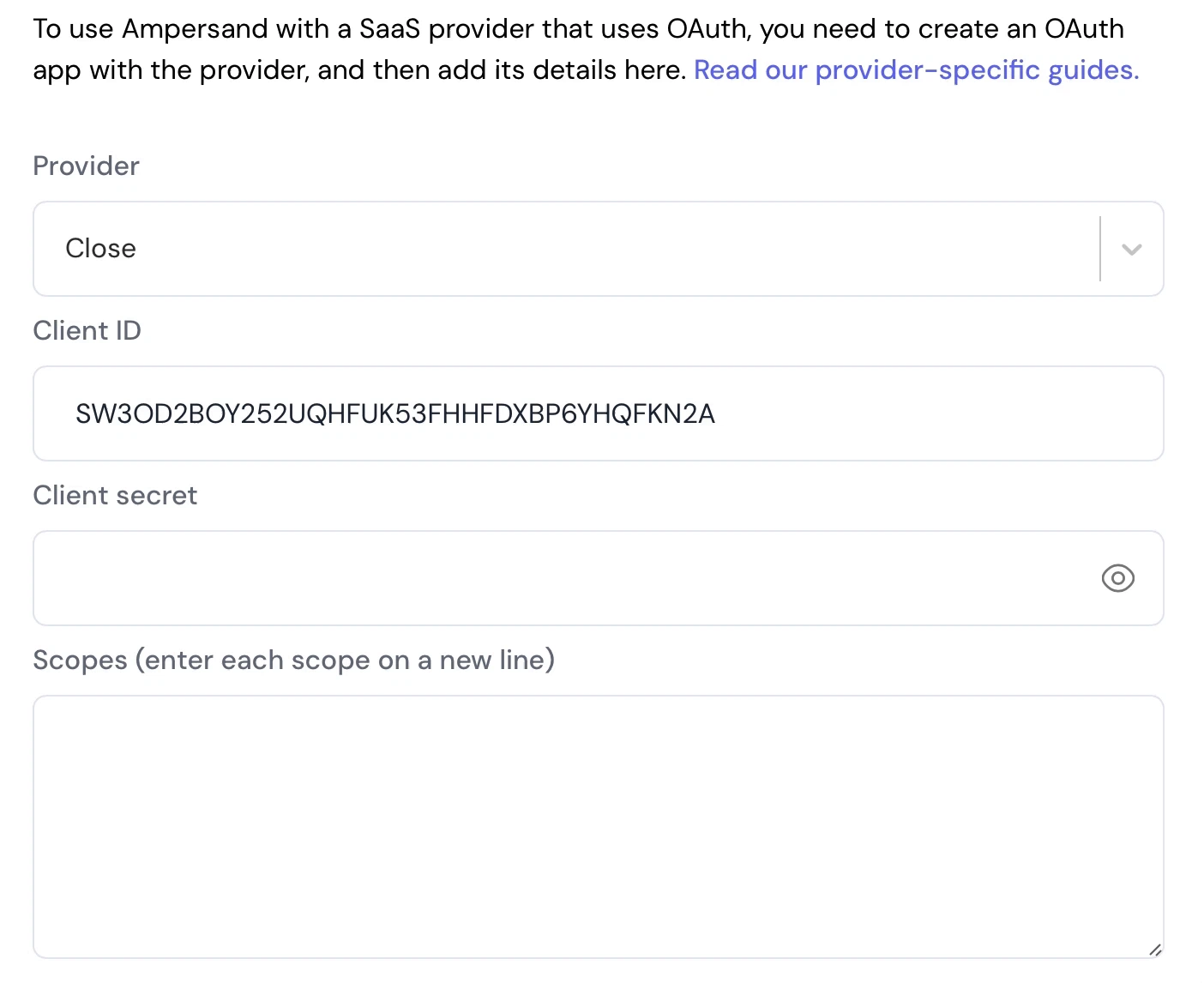 Ampersand Project Selection