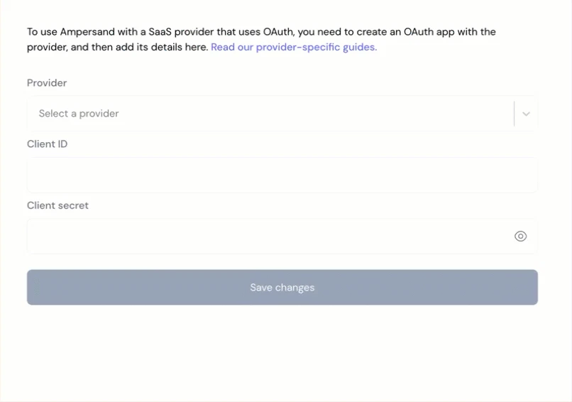 Ampersand Project Selection