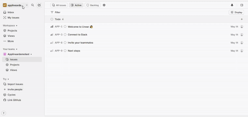Linear OAuth Creation