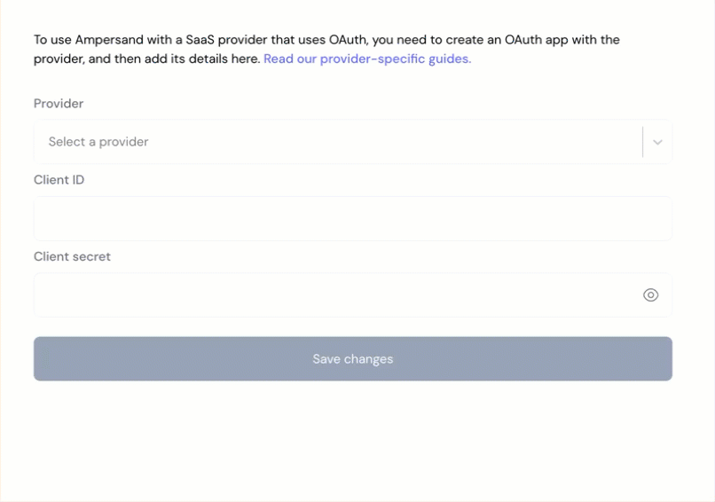 Ampersand Project Selection