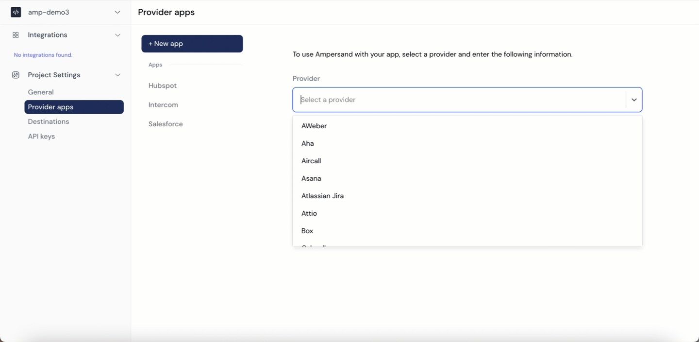 AWeber Integration in Ampersand