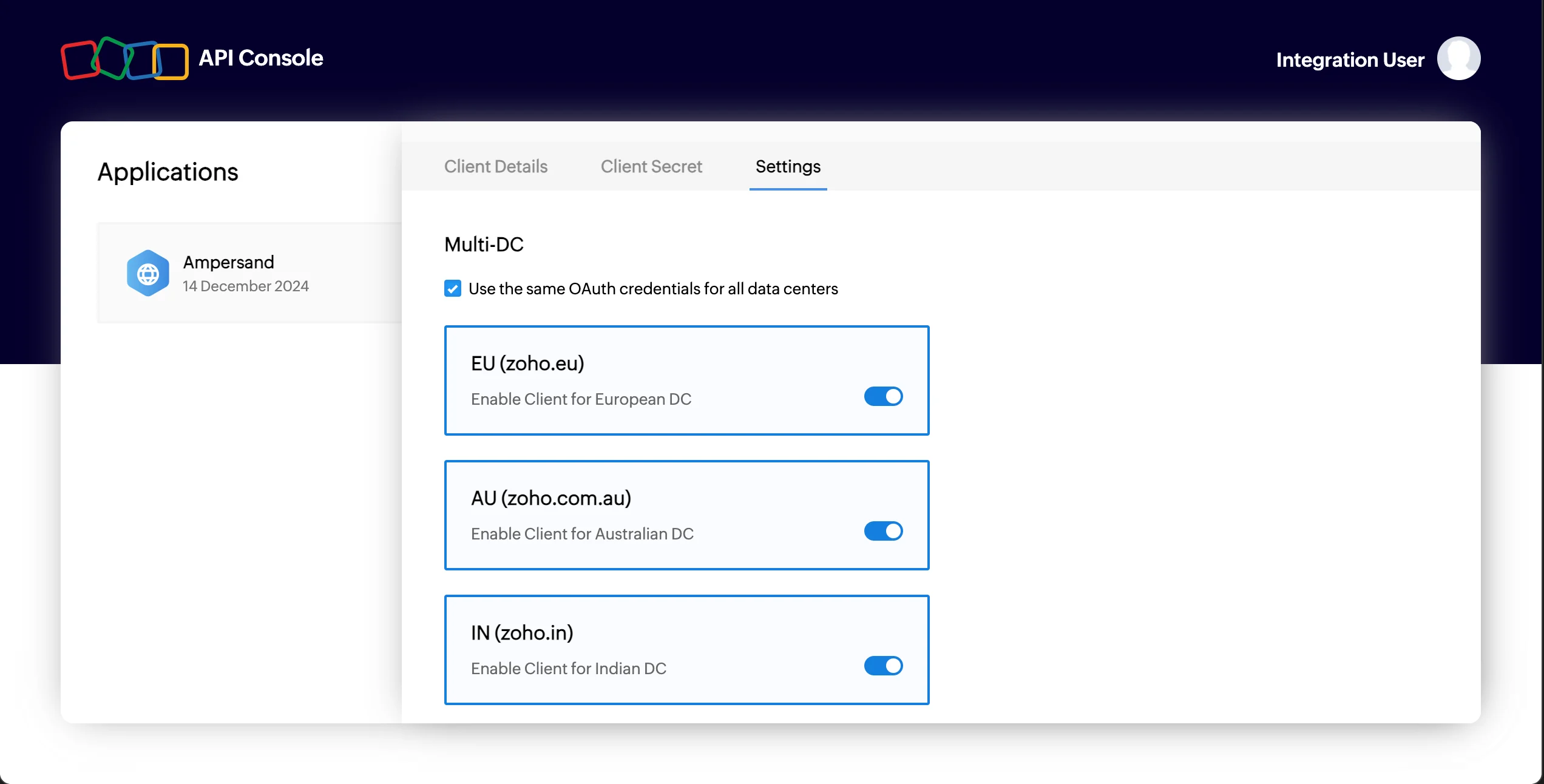 Toggle regions