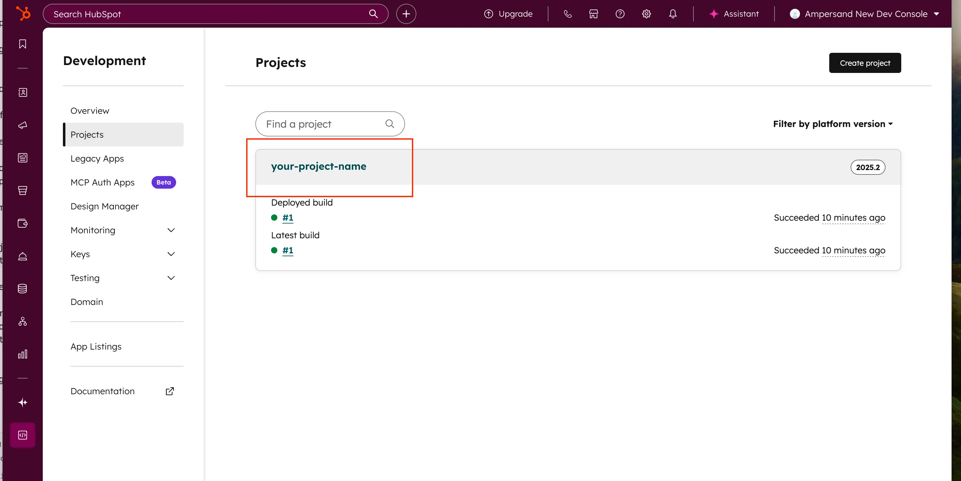 Select Project