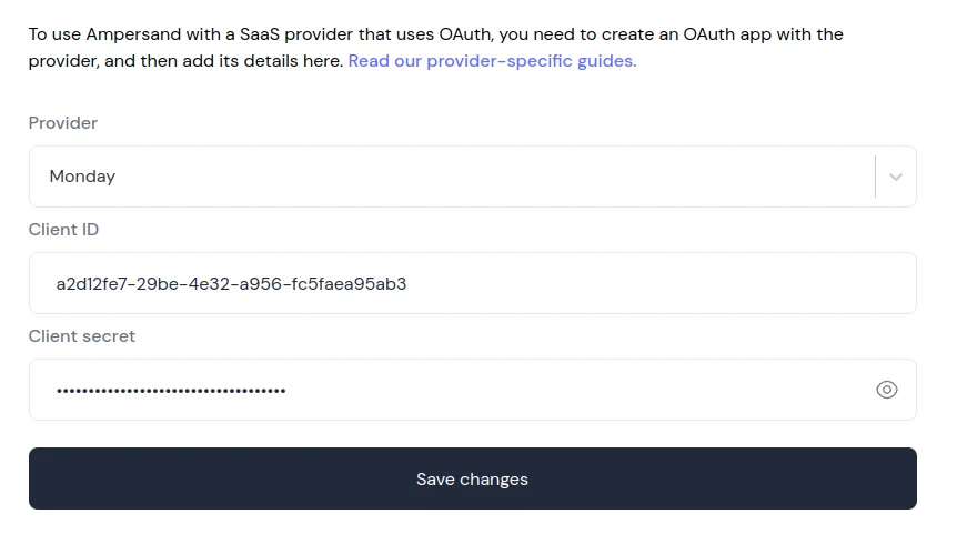 Provider Apps page