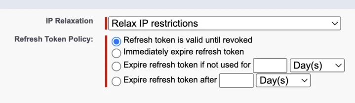 Refresh Token Settings